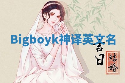 Bigboyk神译英文名