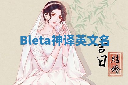 Bleta神译英文名