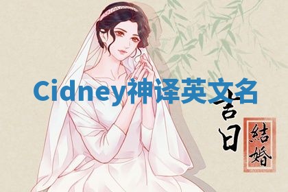 Cidney神译英文名 Cidney神译英文名