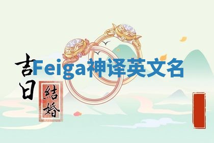 Feiga神译英文名 Feiga神译英文名