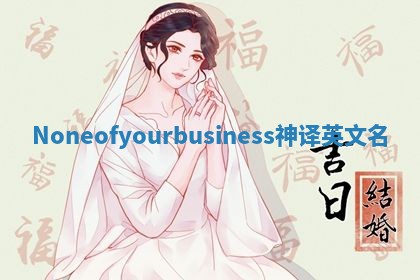 Noneofyourbusiness神译英文名