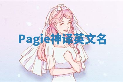 Pagie神译英文名 Pagie神译英文名