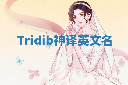 Tridib神译英文名 Tridib神译英文名
