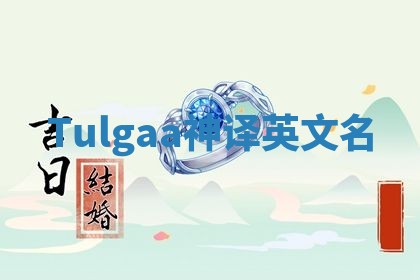Tulgaa神译英文名