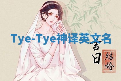 Tye-Tye神译英文名