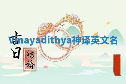 Vinayadithya神译英文名 Vinayadithya神译英文名