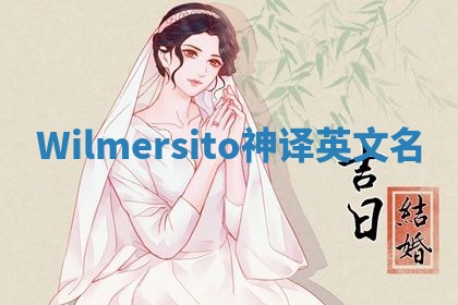 Wilmersito神译英文名